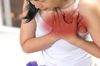 Боль в груди при инфаркте у пациентки из Азии