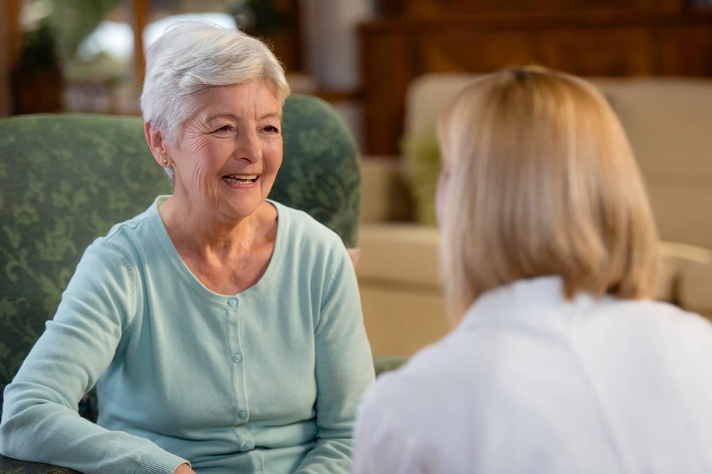 patient speaking with doctor
