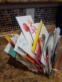 Kimberly was never alone through her journey and diagnosis of breast cancer; she received hundreds of letters and cards on her birthday.