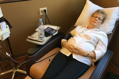 Mary S. receives chemotherapy treatment