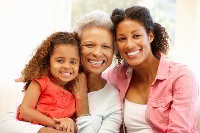 Mother, daughter, and granddaughter