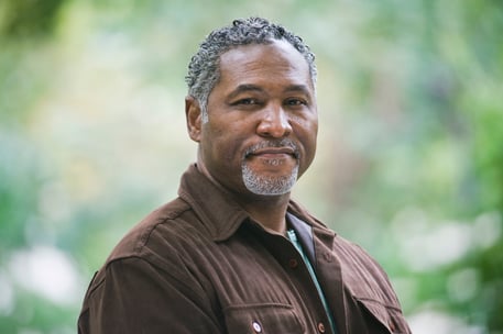 Portrait of Mixed Race Middle Aged Man