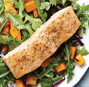 Roasted Salmon & Butternut Squash Salad