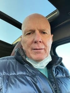 Scott Richardson without hair after chemotherapy treatment