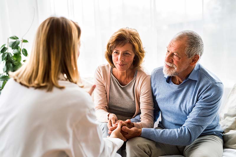 patients speaking with physician